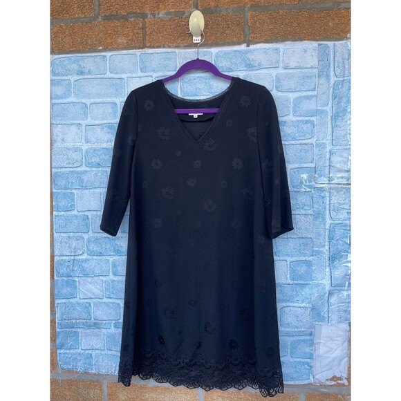 Claudie pierlot Paris black with floral undertones print size 36/6 - Picture 4 of 12